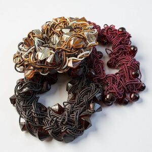 3 Gorgeous Stretch Beaded Hair Scrunchies
